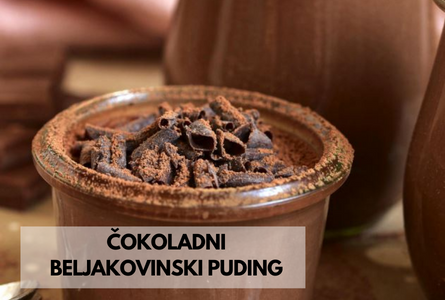 Čokoladni beljakovinski puding